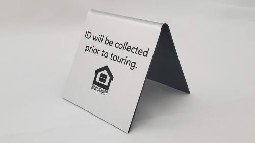 Folded Tent Sign