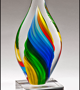 Intertwined Rainbow Art Glass