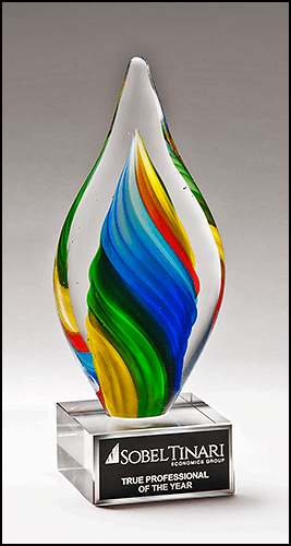 Intertwined Rainbow Art Glass