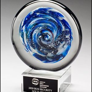 Blue Intergalactic Art Glass Award