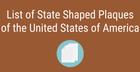 All 50 States in State Shaped Plaques of USA