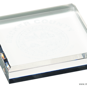 Clear Acrylic Rectangle Paperweight