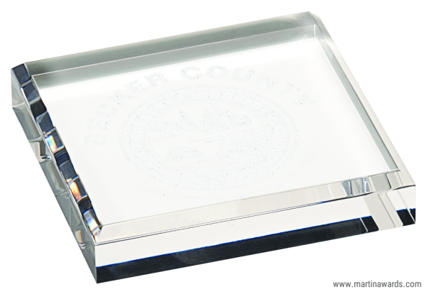 Clear Acrylic Rectangle Paperweight