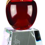 Red Crystal Apple with Clear Base