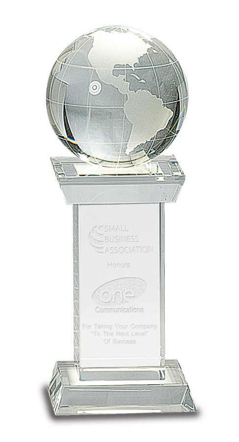 Crystal Globe on Clear Tower