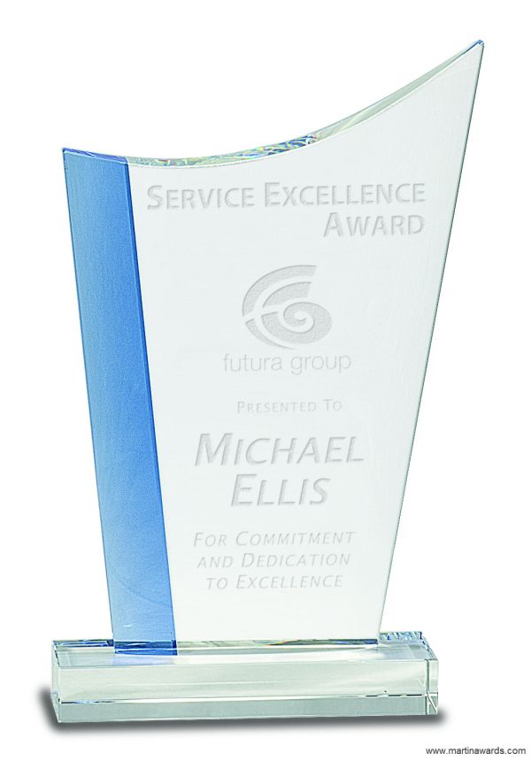 Blue Edge Crystal Crest Award