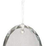 3 inch Crystal Oval Facet Ornament