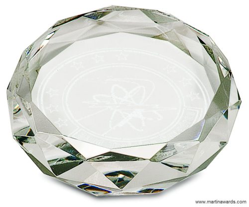 Clear Round Crystal Paperweight