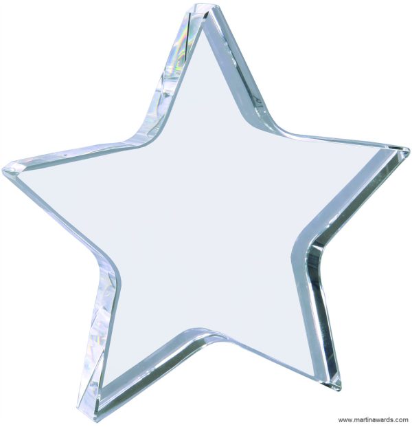 Crystal star paperweight