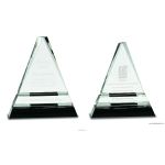 Clear Crystal Triangle on Pedestal Base