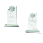 Clear Crystal with Inset Golf Ball Award