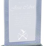SILVER Carved Rectangle Impress Acrylic
