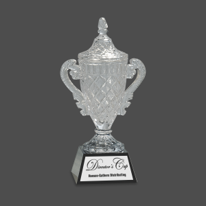 12 3/4" Crystal Cup on Black Pedestal Base