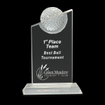 Clear Crystal with Inset Crystal Golf Ball