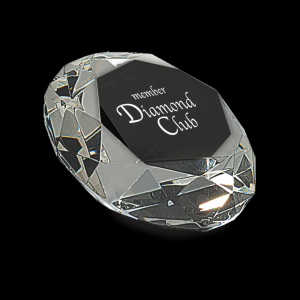 Clear Crystal Diamond Paperweight