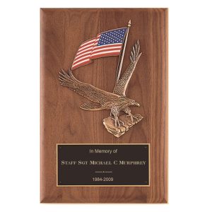 Patriotic American Flag Eagle Plaque