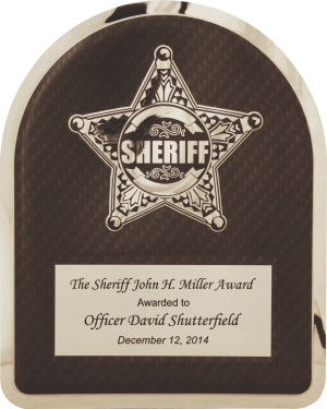 Sheriff Hero Plaque with Chrome Star