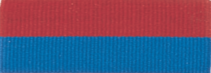 7/8" Red/Blue Neck Ribbon with Snap Clip