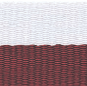 7/8" Maroon/White Neck Ribbon with Snap Clip