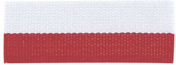 7/8" Red/White Neck Ribbon with Snap Clip