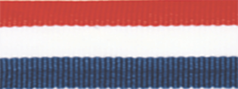 1 1/2" Red, White, Blue Neck Ribbon with Snap Clip