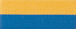 1 1/2" Blue/Gold Neck Ribbon with Snap Clip