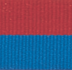 1 1/2" Red/Blue Neck Ribbon with Snap Clip