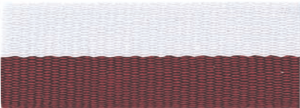 1 1/2" Maroon/White Neck Ribbon with Snap Clip