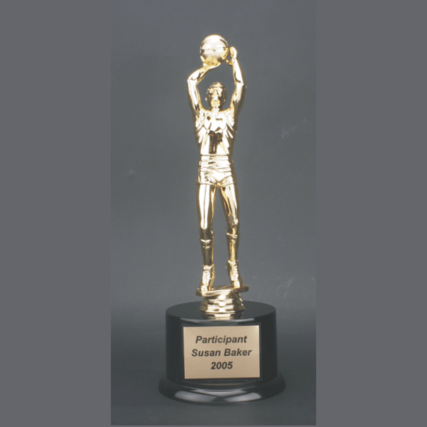 11" Male Basketball Gold Plastic Trophy