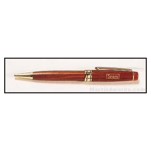 Wood Pen with Gold Trim