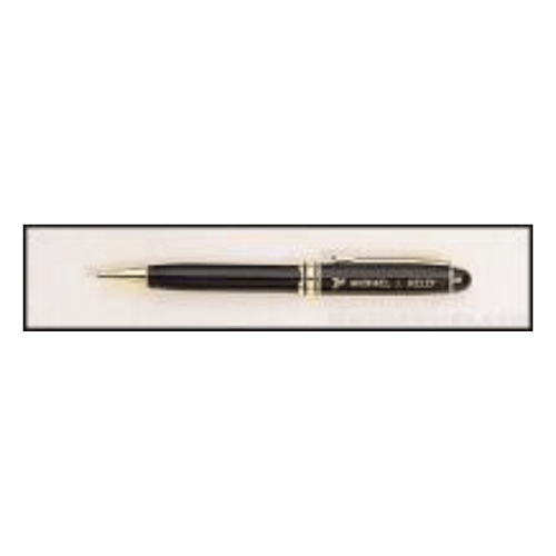 Black Euro Pen with Gold Trim 1