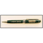 Green Marble Pen with Gold Trim 1
