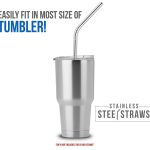 Steel straws in a tumbler