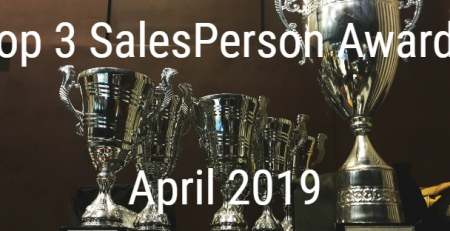 Top 3 SalesPerson Awards April 2019