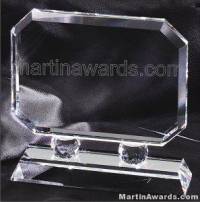 Crystal Glass Awards - 7" x 7" Prism Optical