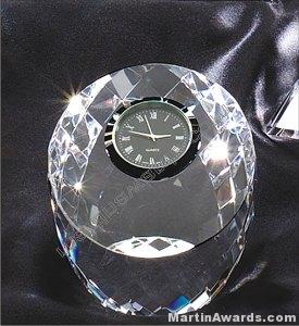 Circular Prism Crystal Clock