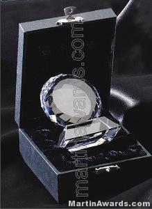 Circular Crystal Glass Award " Prism Optical Crystal