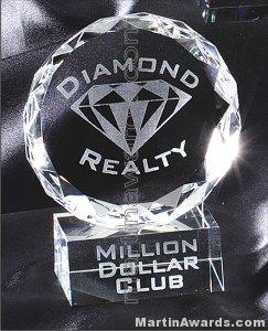 4" x 5 1/2" Genuine Prism Optical Crystal Glass Awards