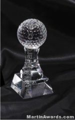 2 1/2" x 6" Golfball Prism Optical Crystal Glass