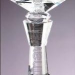 5 1/4″ x 13″ Genuine Prism Optical Crystal Glass Awards With Black Base 1