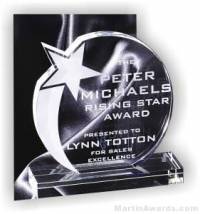 Rising Star Round Crystal Award
