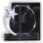 5 1/2″ x 6″ Genuine Prism Optical Crystal Glass Awards With Base 1