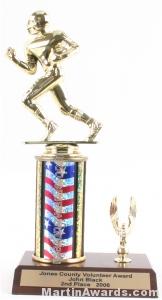 Red/White/Blue Single Column Football With 1 Eagle Trophy