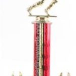 Red Single Column Football With 2 Eagles Trophy 1