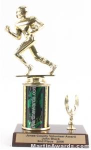 Green Single Column Football With 1 Eagle Trophy