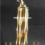 Gold Single Column Chopper With 2 Eagles Motorcycle Trophy 1