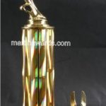 Gold Single Column Chopper With 1 Eagle Motorcycle Trophy 1
