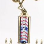 Red/White/Blue Single Column Road Motorcycle With 2 Eagles Trophy 1