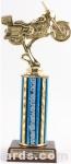 Blue Single Column Road Motorcycle Trophy 1