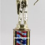 Red/White/Blue Single Column Male Archer Trophy 1